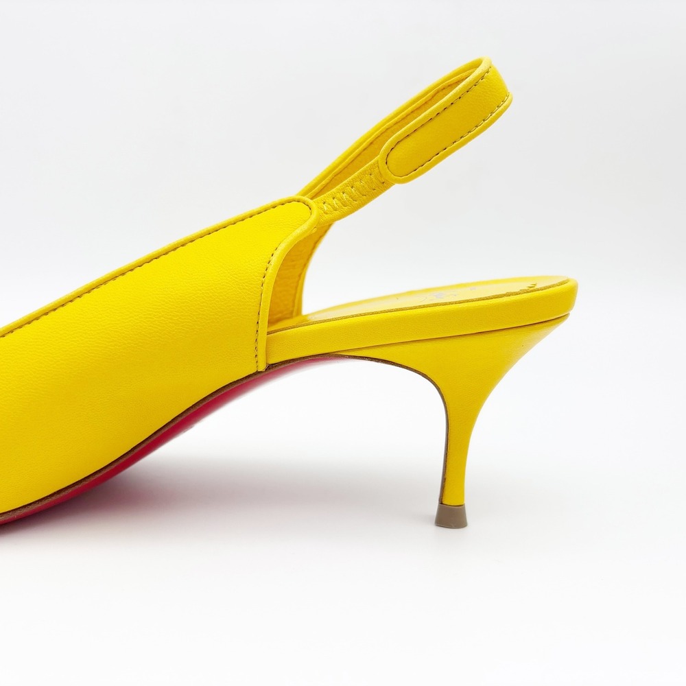 NWB Christian‎ Louboutin Sporty Kate 55mm Slingback Pumps in Pollen Size 38 - Picture 8 of 16